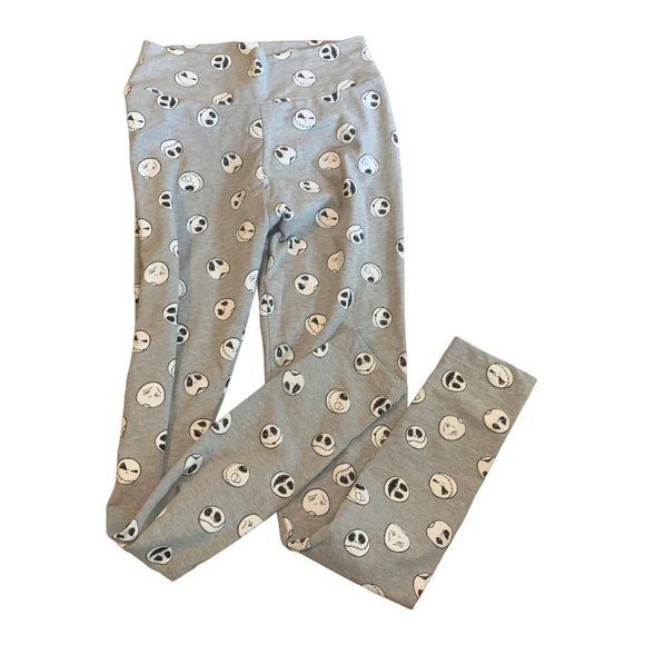 Small The Nightmare Before Christmas Junior Women's Jack Skellington Gray Leggin - Picture 5 of 6